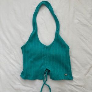 Pull&Bear Teal Halter Top
